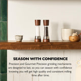 Cole & Mason Derwent Salt and Pepper Grinder Set - Refillable Salt & Pepper Grinder Set with Gourmet Precision Mechanisms - Kitchen Accessories for Cooking - Gift Set, Forest Wood