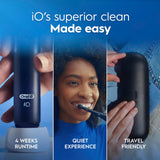 Oral-B Rechargeable Electric Toothbrush, iO Limited Simple Clean, 3 Cleaning Modes, Automatic Pressure Sensor to Protect Gums, Travel Case, Night Black