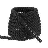 MECCANIXITY Battle Rope 40ft x 1 Inch Polyester Workout Rope Heavy Fitness Exercise Rope for Strength Training Home Gym Muscle Building, Black