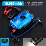 Jump Starter with Air Compressor – 4000A Peak Car Battery Booster & 150PSI Tire Inflator, 12V Auto Jump Box for Gas & Diesel Engines, LED Power Bank & Flashlight, Smart Safety Clamps, Gift-Ready
