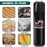 Prorobust Punching Bag for Adults, 4ft PU Heavy Boxing Bag Set with 12OZ Gloves for MMA Kickboxing Boxing Karate Home Gym Training (Unfilled) Prorobust