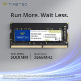 Timetec 80GB KIT (10x8GB) DDR4 2666MHz (PC4-2666V) PC4-21300 SODIMM Laptop RAM – 260-Pin 1.2V CL19 Non-ECC Unbuffered Memory Module for Laptop, Notebook, Mini PC, All-in-One