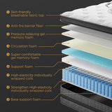 PUBPLON King Size Mattress 14 Inch Hybrid King Mattress Euro Top Medium Firm for Back & Lumbar Support [New Version], 365 Night Trial, Individual Pocket Spring for Motion Isolation & Pressure Relief