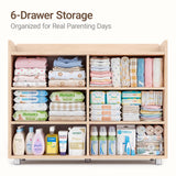MAMAZING Keeva Pro 6-Drawer Baby Dresser with Changing Table, Easy Assembly