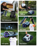 ANTHBOT M9 Pre-Order Set, Robot Lawn Mower Perimeter Wire Free. Includes Garage, NetRTK, 4G Service, RTK Wall Mount Kit, 15pcs Blades. Automatic Mapping Zone Division, 1/4 Acre, 45% Slope