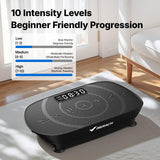 MERACH Vibration Plate Exercise Machine, Curved Vibration Plate for Lymphatic Drainage Weight Loss, Vibrating Plate with Real-Time Calorie Tracking