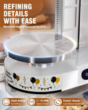 WantJoin Cake Decorating Machine - 4-12 Inch Sloped Panel LED Automatic Cream Spreading with Adjustable 0-300 RPM Rotation Speed Electric Turntable, Cake Icing Machine, White