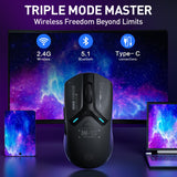 INPHIC IN10P Lightweight Wireless Gaming Mouse, Tri-Mode Wireless Mouse