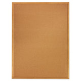 Quartet Cork Bulletin Board 96"W x 48"H Pin Board, Oak Finish Frame (308)