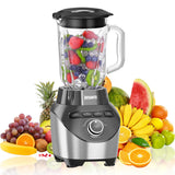 JUSANTE Professional Blender with 1200 Watts and 64 oz Glass Jar Kitchen Countertop Blender for Shakes and Smoothies with High Speed Total Crushing Smoothie Blender Black for Smoothies Frozen Drinks