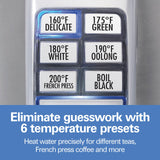 1.7 Liter Temperature Control Electric Kettle, Water Boiler & Heater, Fast 1500 Watts, BPA Free, Cordless, Auto-Shutoff Hamilton Beach