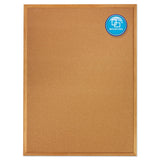 Quartet Cork Bulletin Board 96"W x 48"H Pin Board, Oak Finish Frame (308)