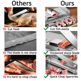 Stainless Steel Bone Cutter,Manual Meat Slicer,for Beef Rib Chicken fish meat cutter for Home and Commercial Cooking 15.3 Inches-2 Sharp Blades