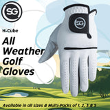 H-Cube All Weather Microfiber Golf Gloves Men Left Handed Golfer Small Pack of 5