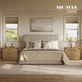 SICOTAS Oversized Nightstands Set of 2 with 3 Storage Drawers