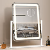 Vanity Mirror with Lights,13.1"×16.7"LED Makeup Mirror,Lighted Makeup Mirror with Lights, Smart Touch Control Dimmable 3 Modes Light, Lighted Up Mirror for Makeup Desk, Bedroom, Dressing Room