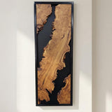 Live Edge Wood Wall Art - Natural Cedar Decor Panel for Modern Living Room and Office - 20"x60"