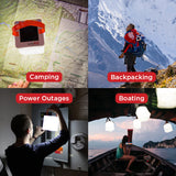 Solar Camping Lantern - Inflatable LED Lamp Perfect for Camping, Hiking, Travel and More - Emergency Light for Power Outages LuminAID