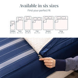 Beddy's Navy Blue All-in-One Zipper Bedding Set - Minky Lined - King