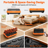 Vibration Plate Exercise Machine, BUENASO Vibration Plate for Lymphatic Drainage Shaking Full Body Workout, 350 LBS 250 Adjustable Speeds Vibration Plate Machine for Home Orange