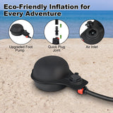 Tadomoe Portable Shower for Camping, 5 Gal/20L Solar Heating Camp Shower Bag with Foot Pump,Outdoor Shower with Portable Shower Head & Sprayer,Travel Gear for Beach,Overlanding,Pet Cleaning (Black)
