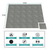 Sorbus 120 Sq. Ft. Wood Grain Floor Tiles Foam Mat EVA Interlocking Mats Tile 3/8-Inch Thick Flooring Wood Puzzle Exercise Mats w/Borders - Home Playroom Basement, Apartment, Trade Show, Baby, Dance