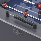Fat Cat Rebel 4.5 Foot Foosball Table, Soccer Table Game with Quick Snap Rods, Blue Playing Field, Abacus Scoring, Includes 4 Foosball Balls