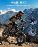 OUXI V8 Electric Bike for Adults, 30/15/10.4/Ah Battery, Peak 1500/1000W
