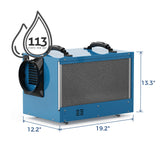 ALORAIR Commercial Dehumidifier 113 Pint, with drain Hose for Crawl Spaces, Basements, Industry Water Damage Unit, Compact, Portable, Auto Defrost, Memory Starting, 5 Years Warranty, Sentinel HD55