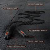 Spalding - Battle Rope for Strength & Conditioning, 22 ft Heavy Duty Training Rope for Cardio, Endurance & Full Body Workout, Durable Fitness