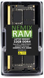RAM 32GB (1X32GB) DDR4 3200MHZ PC4-25600 2Rx8 1.2V CL22 260-PIN Non-ECC SODIMM Unbuffered Laptop PC Computer Memory