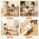 Ergonomic Office Chair with Footrest High Back Computer Desk Chairs Indoor Lounge Chair with Wheels