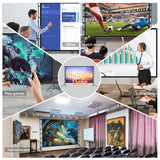 lejiada Giant 150 inch Portable Projector Screen with Dual Stand, 4K HD Front/Rear Projection Movie Screen for Backyard Theaters and Camping, Foldable Anti-Crease Fabric with Carry Bag