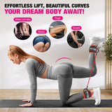 HOXWC Ankle Resistance Bands with Cuffs, Glutes Workout Equipment, Ankle Bands for Working Out, Exercise Bands for Butt Lift Women, Workout Equipment