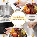 24.5QT Electric Water Bath Canner w/Drain Tap,Digital Control & 7pc Canning Kit:Jar Lifter, Funnel,Debubbler,Jar Wrench,Lid Lifter,Tongs,Adj Temp/Timer for Canning,Cooking,Beverages