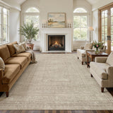 Nakagishi Neutral 12x15 Area Rugs for Living Room Washable, Brown