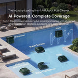 Beatbot AquaSense 2 Pro robotic pool cleaner, Unmatched 5-in-1 Cleaning, Surface Parking, Skimmer with APP Control, Water Clarification, for Pools up to 3,875 Sq.ft – Dark Green