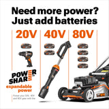 Worx Cordless String Trimmer & Lawn Edger, 12" Electric Weed Wacker with Command Feed, 20V Weed Eater with 5.5 LBS, Battery & Charger Included, WG163.8