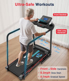 Redliro Walking Treadmill for Seniors Foldable - 400 Lb Capacity Senior Treadmill with Front & Long Handrails, 0%-2% Incline Home Recovery