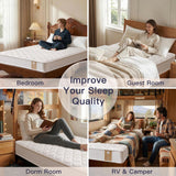 Profus Twin Mattress for Kids, 6 Inch Twin Mattress with Pocket Coils, Memory Foam Mattress for All Night Sleep & Pressure Relief, Certified Safe Foams & Fabric, Fiberglass Free Mattress in A Box