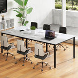Giantex 94.5"x 48" Conference Table for 8-10 People, Rectangular Seminar Table with Metal Frame
