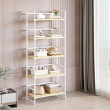 Vintage Multifunctional Folding Bookshelf, No-Assembly Plant Stand Storage Rack Shelves for Home Office