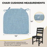 downluxe Indoor Chair Cushions for Dining Chairs, Soft and Comfortable Textured Foam Kitchen Chair Pads
