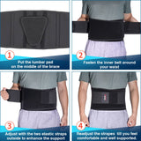 FEATOL 4XL Lumbar Support Belt for Men Heavy Lifting Work, Back Brace, Herniated Disc, Sciatica (Fit Size:63''-68.9'')