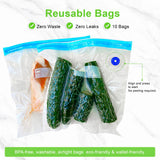 Handheld Vacuum Sealer for Food,Mason Jar Vacuum Sealer + 4Wine Vacuum Stopper +10 Reusable Vacuum Bags,Mini Small Vacuum Sealer Bags for Home,Kitchen,Travel,Fridge Meal Prep,Camping - Black