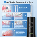 Maynovia Water Flosser Cordless for Teeth, Water Pick Oral Irrigator with U Shaped Nozzle, 40–150 PSI DIY Mode, 350ML Large Tank, Rechargeable Portable Dental Flosser for Braces & Adults