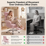 Cross Legged Office Chair with Footrest, Big and Tall Comfy Ergonomic Reclining Executive Chair Wide Seat with Flip-Down Armrests