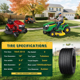 Wiltire 2 Pack 18x9.50-8 Lawn Mower Tire,18x9.50 8 Rear Turf Tires for Garden Tractor Riding Lawn mowers and Golf Cart,18x9.50-8nhs, 4 Ply Tubeless,1040lbs Capacity