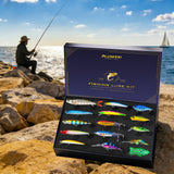 PLUSINNO Fishing Lures kit, Bass Fishing Lures for Freshwater， Fishing Gear Set Gifts for Men, Father's Day Fishing Gifts for Men, Fishermen, and Anglers.