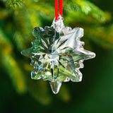 2026 Crystal Snowflak Suncatcher Faceted Christmas Hanging Ornament